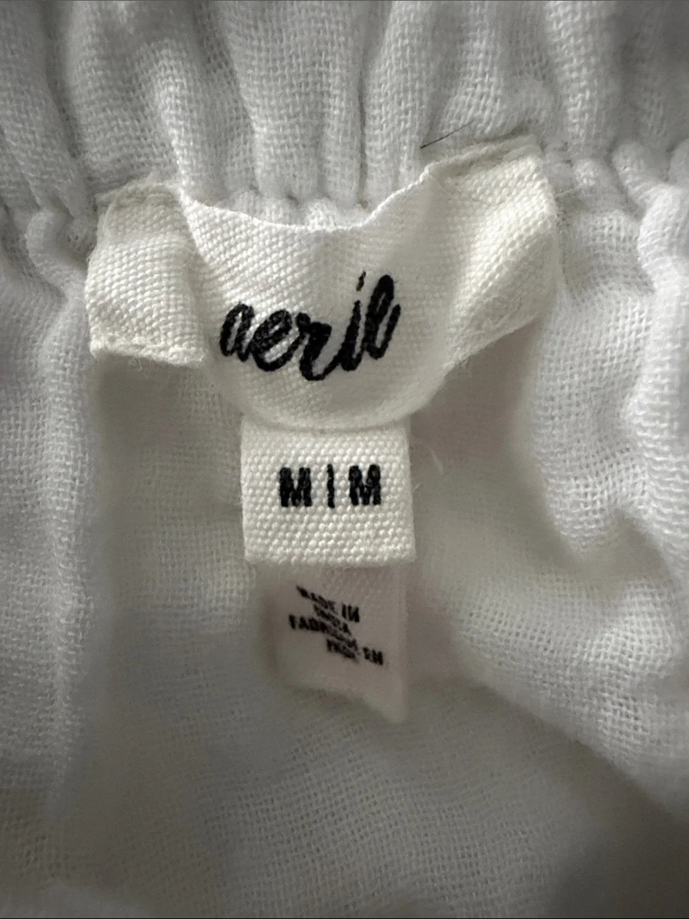 aerie White V-Neck Gauze Swim Cover-Up Dress